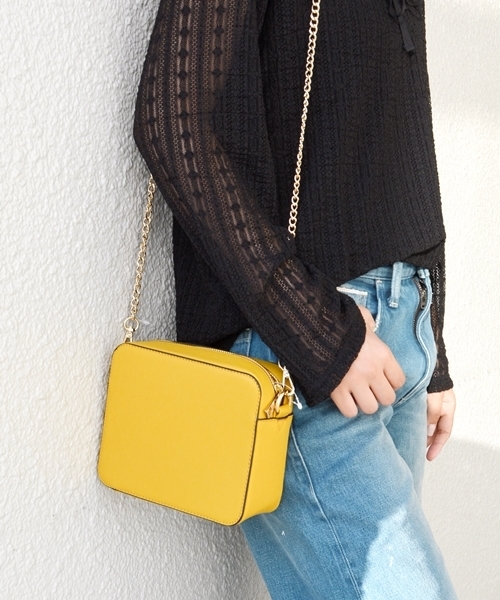 SHIPS BLUESTORE（シップスブルーストア）の「SHIPS BLUESTORE:ミニバッグ◇（ショルダーバッグ・レディース・マスタード/レッド/ブラック・ONE SIZE）」の3枚目の写真