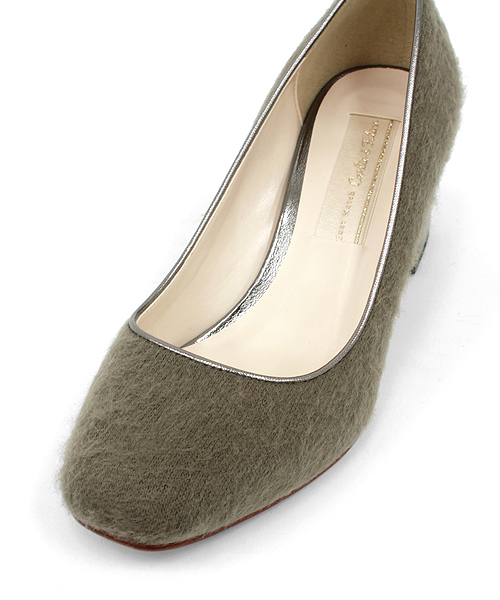 Carlie e felice(カーリーエフェリーチェ)の「【MADE IN JAPAN】【安心の日本製】スクエアトゥチャンキーヒールパンプス【Carlie e felice/カーリーエフェリーチェ】(パンプス・レディース・ブルー/ブラック/カーキ/ブラウン・22.5cm/24.0cm/24.5cm/23.0cm/23.5cm)」の10枚目の写真