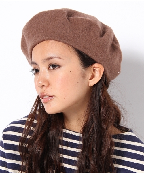 Ray BEAMS(レイビームス)の「◎□REBECCA / フェルト ベレー(ハンチング/ベレー帽・レディース・グレー/ブラック/ブラウン系その他/ピンク・ONE SIZE)」の1枚目の写真