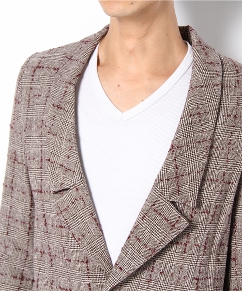 603（ロクマルサン）の「603 グレンチェックコクーンジャケット（その他アウター・メンズ・ブラウン・FREE）」の4枚目の写真