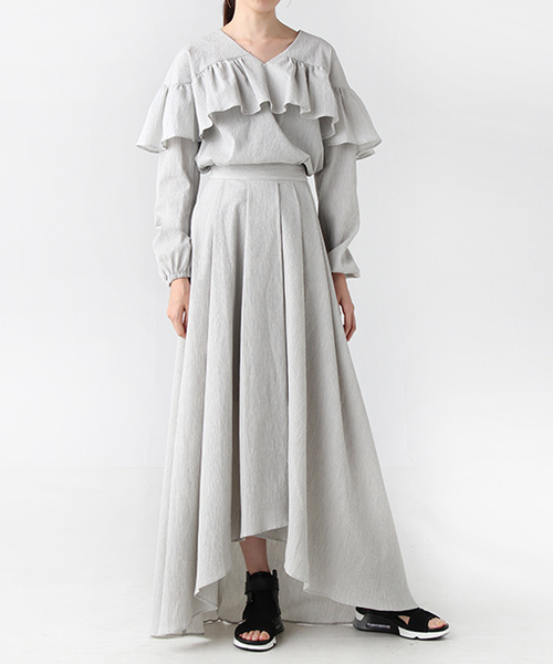 AVIE（アビィ）の「フレアボリュームスカート（スカート・レディース・ブラック/ベージュ/トップグレー・38）」の11枚目の写真