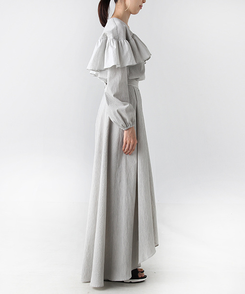 AVIE（アビィ）の「フレアボリュームスカート（スカート・レディース・ブラック/ベージュ/トップグレー・38）」の6枚目の写真