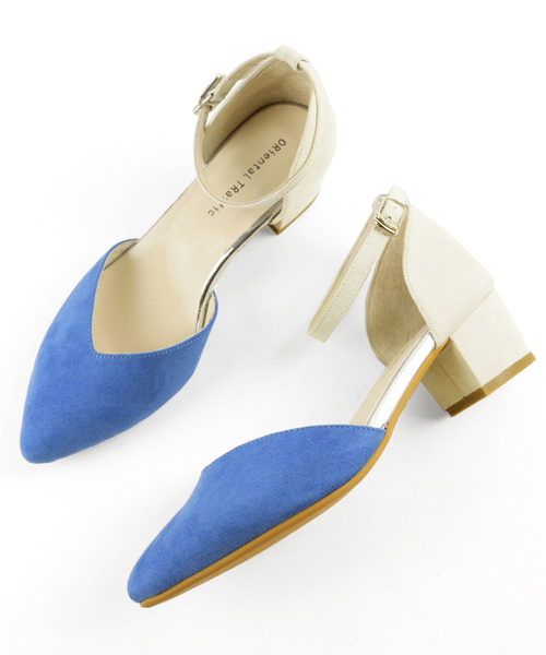ORiental TRaffic(オリエンタルトラフィック)の「春夏★バイカラーセパレートパンプス★8101(パンプス・レディース・イエロー/ピンク/ブルー/グレー・35/38/39/37/41/42/34/40/36/43/33)」の9枚目の写真