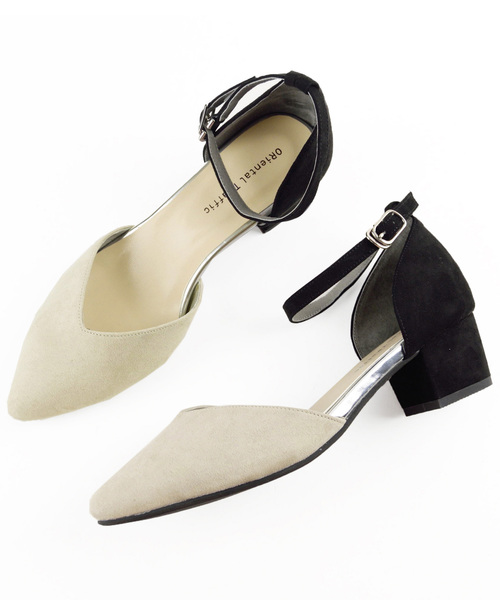 ORiental TRaffic(オリエンタルトラフィック)の「春夏★バイカラーセパレートパンプス★8101(パンプス・レディース・イエロー/ピンク/ブルー/グレー・35/38/39/37/41/42/34/40/36/43/33)」の7枚目の写真