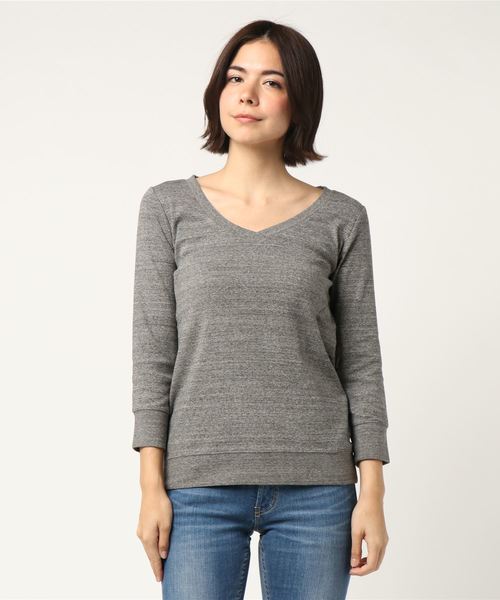 BAYFLOW（ベイフロー）の「BAYFLOW／シルキーフライスVネック7分袖Tシャツ　18SS（Tシャツ/カットソー・レディース・グレー/オフホワイト/その他1/ピンク・SMALL/MEDIUM/LARGE/X-LARGE/X-SMALL）」の13枚目の写真