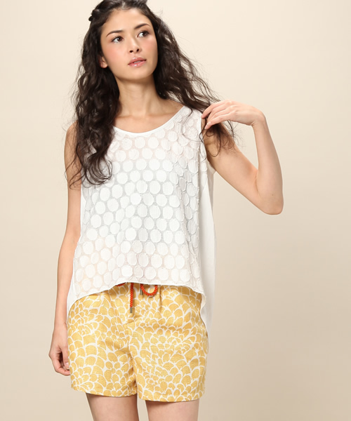 JENEVIEVE（ジュヌヴィエーヴ）の「ピュアドットタンク（タンクトップ・レディース・ホワイト・1）」の6枚目の写真