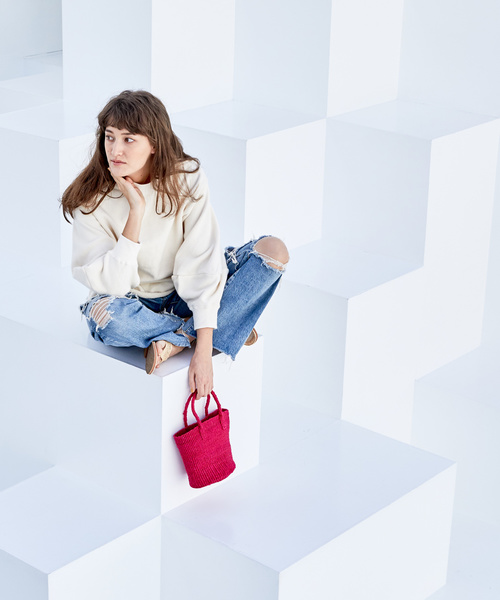 CIAOPANIC（チャオパニック）の「サイザルミニバッグ（トートバッグ・レディース・ブラック/ダークブラウン/グレー/ターコイズブルー/オレンジ/その他13・FREE）」の15枚目の写真