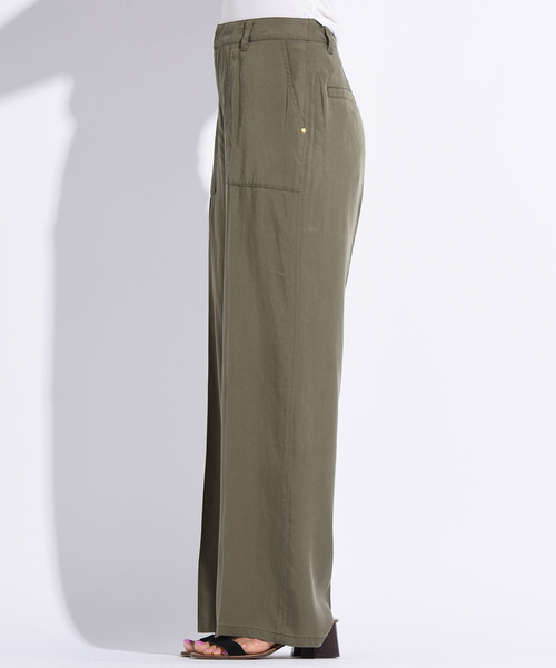 Willful by lipstar（ウィルフル バイ リップスター）の「【Willful by lipstar】テンセルワイドパンツ（その他パンツ・レディース・ブルー/カーキ/キャメル・S/M）」の5枚目の写真