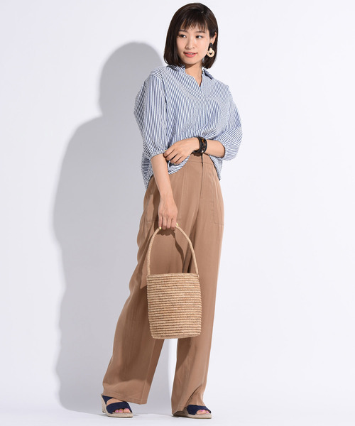 Willful by lipstar（ウィルフル バイ リップスター）の「【Willful by lipstar】テンセルワイドパンツ（その他パンツ・レディース・ブルー/カーキ/キャメル・S/M）」の11枚目の写真