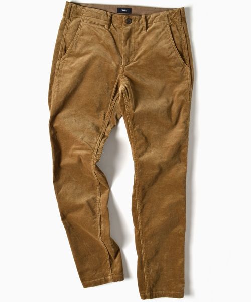 SHIPS（シップス）の「SC: カラー コーデュロイ テーパード チノパンツ□（チノパンツ・メンズ・オフホワイト/ブラウン/オリーブ/ネイビー・29inch/30inch/31inch/32inch/33inch/34inch）」の4枚目の写真