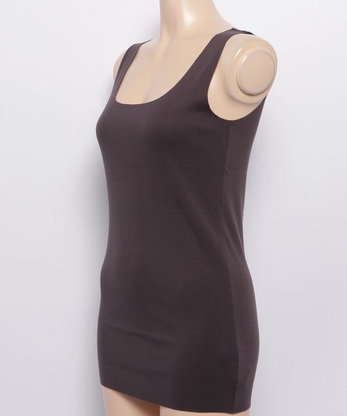 RIVE DROITE（リヴドロワ）の「シームレスタンク（キャミソール・レディース・オフホワイト/ライトグレー/チャコールグレー・FREE）」の4枚目の写真