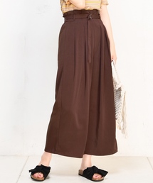 natural couture | Ｄかんベルト付タックワイド(その他パンツ)