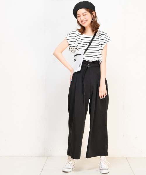 natural couture(ナチュラルクチュール)の「Dかんベルト付タックワイド(その他パンツ・レディース・ブラック/レンガ/ベージュ・FREE)」の18枚目の写真