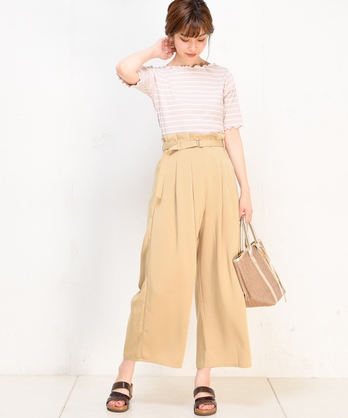 natural couture(ナチュラルクチュール)の「Dかんベルト付タックワイド(その他パンツ・レディース・ブラック/レンガ/ベージュ・FREE)」の20枚目の写真