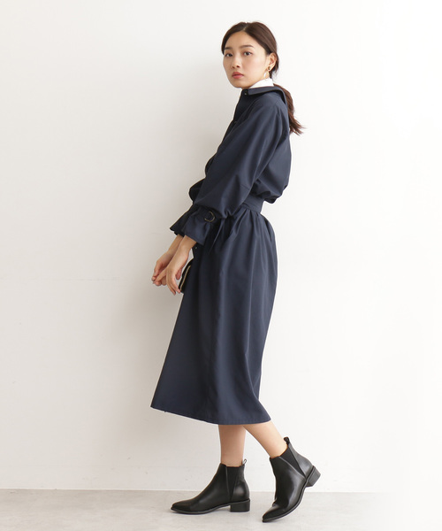 N.(N. Natural Beauty Basic)(エヌエヌナチュラルビューティーベーシック)の「◆ギャザースリーブシャツワンピース(ワンピース・レディース・ベージュ/ネイビー/オレンジ・MEDIUM)」の10枚目の写真