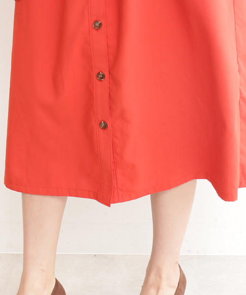 N.(N. Natural Beauty Basic)(エヌエヌナチュラルビューティーベーシック)の「◆ギャザースリーブシャツワンピース(ワンピース・レディース・ベージュ/ネイビー/オレンジ・MEDIUM)」の19枚目の写真