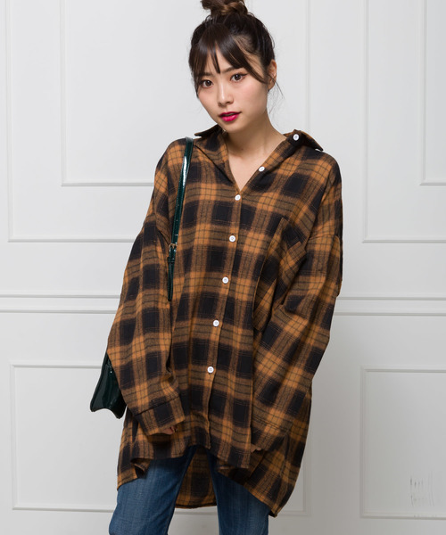 Spray スプレイ の ネルチェックｂｉｇシャツ シャツ ブラウス Wear