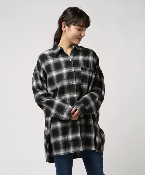 SpRay(スプレイ)の「ネルチェックBIGシャツ(シャツ/ブラウス・レディース・ブラウン/レッド/イエロー/ブラック×ホワイト/ブラック系その他・FREE)」の12枚目の写真
