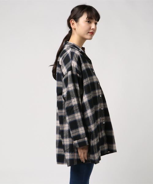SpRay(スプレイ)の「ネルチェックBIGシャツ(シャツ/ブラウス・レディース・ブラウン/レッド/イエロー/ブラック×ホワイト/ブラック系その他・FREE)」の9枚目の写真