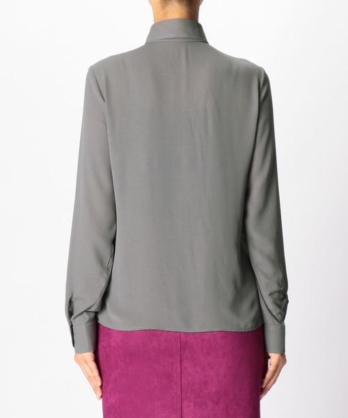 NARACAMICIE（ナラカミーチェ）の「ジョーセットリボン付長袖シャツ（シャツ/ブラウス・レディース・ネイビー/グレー・SMALL/LARGE/MEDIUM）」の6枚目の写真