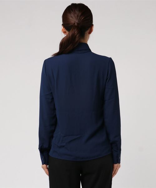 NARACAMICIE（ナラカミーチェ）の「ジョーセットリボン付長袖シャツ（シャツ/ブラウス・レディース・ネイビー/グレー・SMALL/LARGE/MEDIUM）」の16枚目の写真