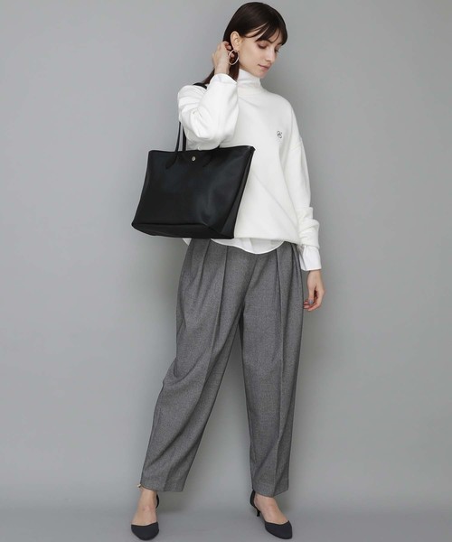 Breath TOPKAPI（ブレストプカピ）の「【TOPKAPI BREATH】RHOMBUS[ロンバス]A4トートバッグ【日本製】（トートバッグ・レディース・クリーム/キャメル/グレイッシュベージュ/ブラウン/カーキ/グレー/ホワイト/ブラック・FREE）」の18枚目の写真