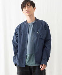 リブ衿ストレッチ シャツブルゾン