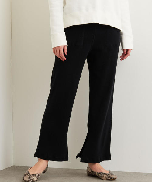 green label relaxing(グリーンレーベルリラクシング)の「NFC ワッフル イージー パンツ ◆(その他パンツ・レディース・ライトグレー/ブラック/ブラウン・FREE)」の2枚目の写真