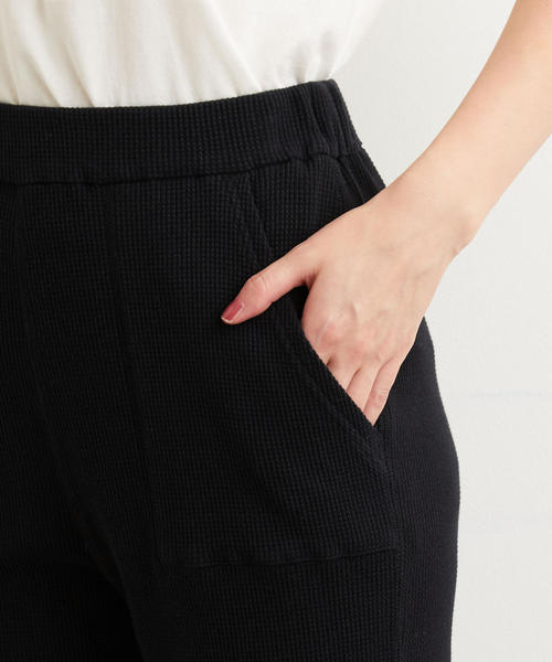 green label relaxing(グリーンレーベルリラクシング)の「NFC ワッフル イージー パンツ ◆(その他パンツ・レディース・ライトグレー/ブラック/ブラウン・FREE)」の13枚目の写真