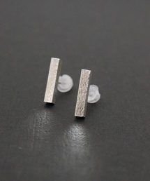 【silver925】シンプルシルバーデザインロッドピアス