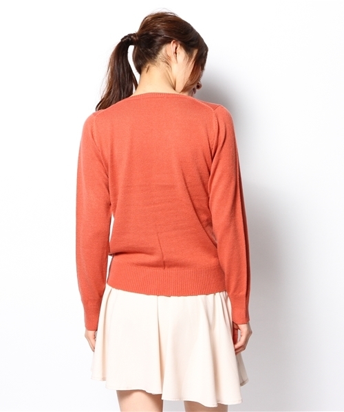 Kastane（カスタネ）の「【Kastane】刺繍クルーPO（ニット/セーター・レディース・サーモンピンク/ブルー/グリーン/アイボリー・FREE）」の15枚目の写真