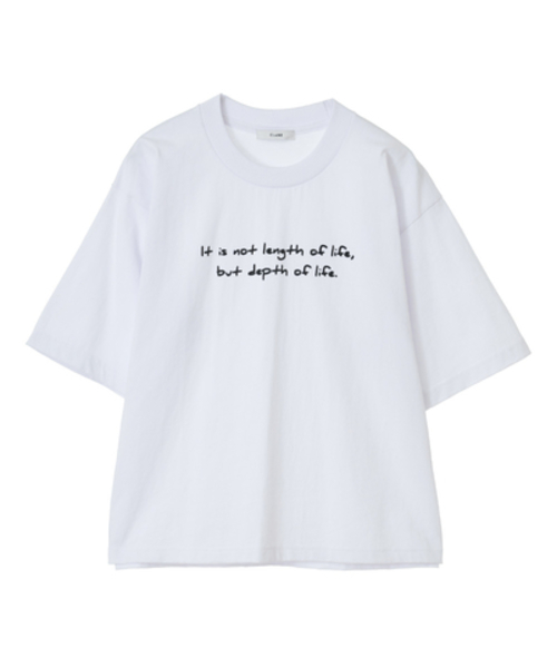 CLANE（クラネ）の「HANDWRITING T/S（Tシャツ/カットソー・レディース・ホワイト/ベージュ/ブラック・FREE）」の2枚目の写真