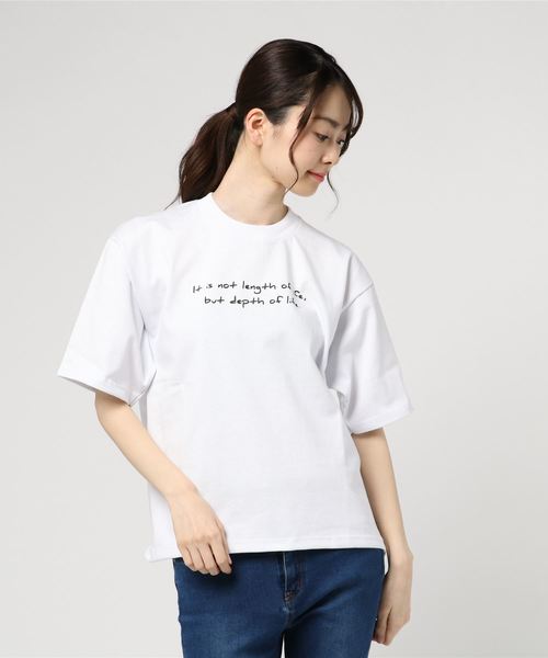 CLANE（クラネ）の「HANDWRITING T/S（Tシャツ/カットソー・レディース・ホワイト/ベージュ/ブラック・FREE）」の16枚目の写真