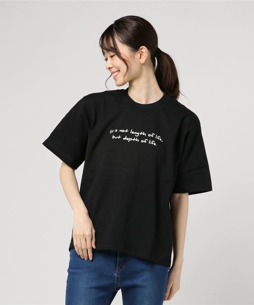 CLANE（クラネ）の「HANDWRITING T/S（Tシャツ/カットソー・レディース・ホワイト/ベージュ/ブラック・FREE）」の15枚目の写真