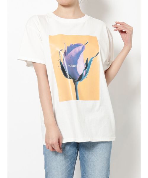 jouetie（ジュエティ）の「カラーフォトロゴBIG T（Tシャツ/カットソー・レディース・ブラック/オフホワイト/オレンジ・MEDIUM）」の16枚目の写真