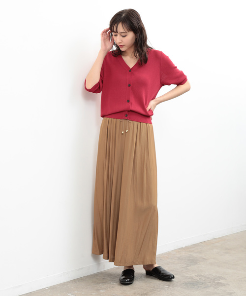 SALON adam et rope'（サロン アダム エ ロペ）の「UVケアハーフスリーブカーディガン（カーディガン/ボレロ・レディース・ダークブラウン/ブラック/パープル系その他2・FREE）」の6枚目の写真
