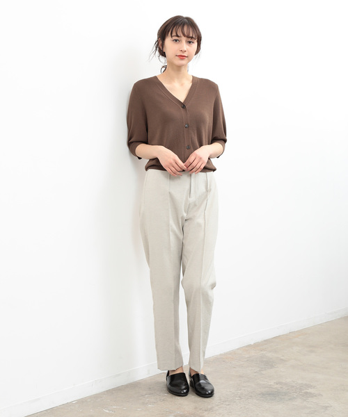 SALON adam et rope'（サロン アダム エ ロペ）の「UVケアハーフスリーブカーディガン（カーディガン/ボレロ・レディース・ダークブラウン/ブラック/パープル系その他2・FREE）」の13枚目の写真