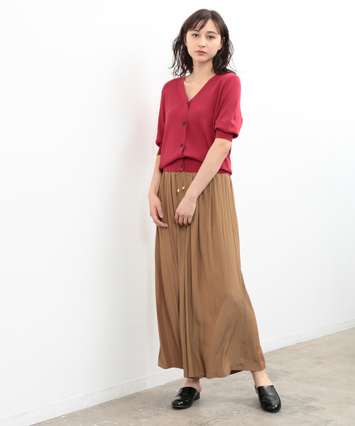 SALON adam et rope'（サロン アダム エ ロペ）の「UVケアハーフスリーブカーディガン（カーディガン/ボレロ・レディース・ダークブラウン/ブラック/パープル系その他2・FREE）」の15枚目の写真