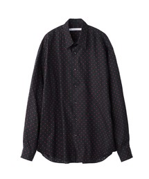 DOT PRINTED RAYON REGULAR COLLAR SHIRT