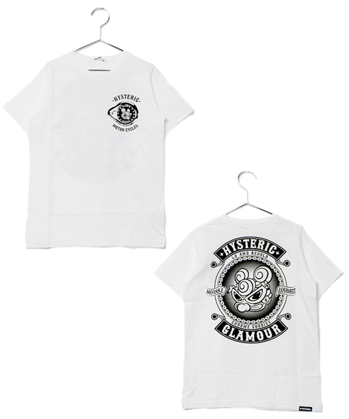 HYSTERIC MINI(ヒステリックミニ)の「HYSTERIC HOT ROD GLAMOUR Tシャツ(Tシャツ/カットソー・キッズ・ホワイト/グレー/ブラック・100/110/120)」の1枚目の写真