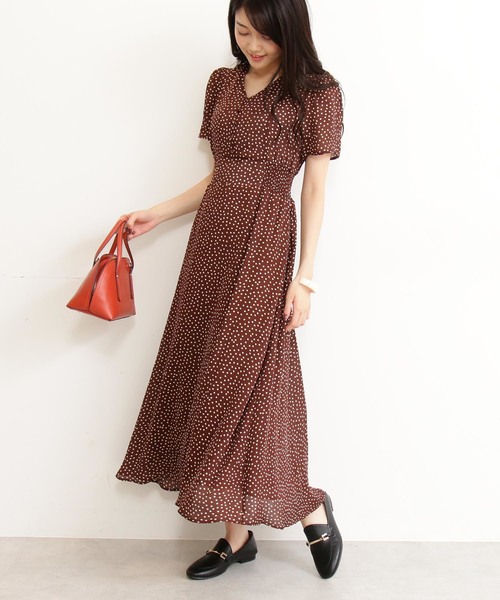 N N Natural Beauty Basic エヌエヌナチュラルビューティーベーシック の ドットウエストシャーリングワンピース ワンピース Wear