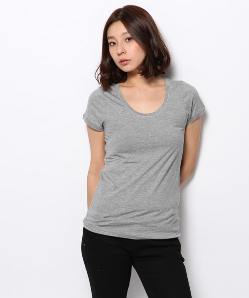 green label relaxing（グリーンレーベルリラクシング）の「GC SUPIMA/C C/N S/SL Tシャツ ◆（Tシャツ/カットソー・レディース・オフホワイト/ネイビー/グレー/ライトピンク/ロイヤルブルー/イエロー・40/38）」の16枚目の写真