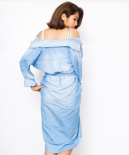 ROGER AND RAW（ロジャーアンドロウ）の「Roger&Raw/３WAYシャツOP（シャツ/ブラウス・レディース・サックスブルー・M）」の8枚目の写真