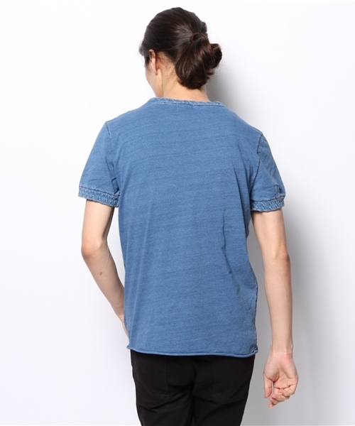 CIAOPANIC（チャオパニック）の「【Ciaopanic】インディゴリブポケT（Tシャツ/カットソー・メンズ・ブルー/インディゴブルー・LARGE/MEDIUM）」の6枚目の写真