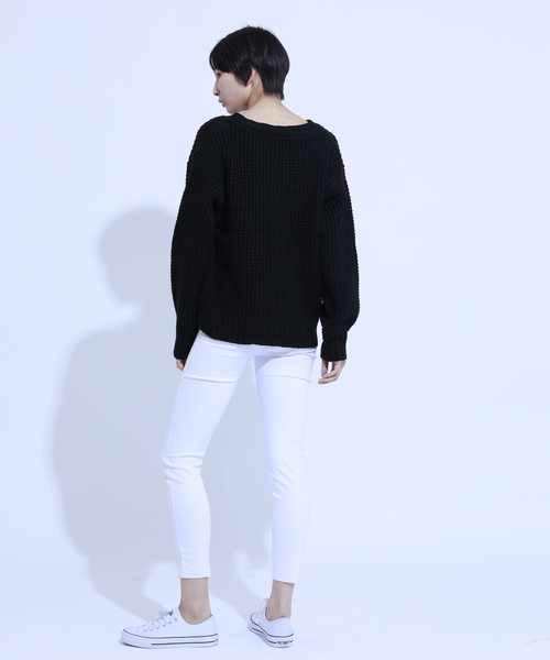 aimoha（アイモハ）の「ハイウエストストレッチ美脚スキニーレギンスパンツ[9分丈][ポケット付き]（レギンス/スパッツ・レディース・ホワイト/インディゴブルー/ブラック/グレイッシュブルー/スミクロ・SMALL/MEDIUM/LARGE/X-LARGE/XX-LARGE/XXX-LARGE）」の12枚目の写真