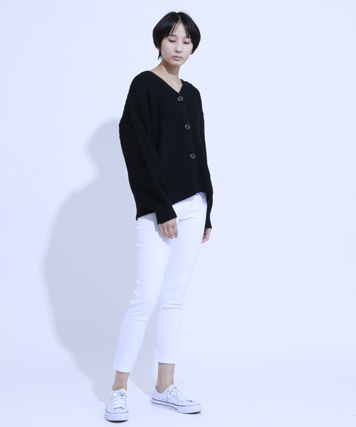 aimoha（アイモハ）の「ハイウエストストレッチ美脚スキニーレギンスパンツ[9分丈][ポケット付き]（レギンス/スパッツ・レディース・ホワイト/インディゴブルー/ブラック/グレイッシュブルー/スミクロ・SMALL/MEDIUM/LARGE/X-LARGE/XX-LARGE/XXX-LARGE）」の21枚目の写真