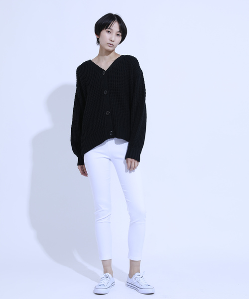 aimoha（アイモハ）の「ハイウエストストレッチ美脚スキニーレギンスパンツ[9分丈][ポケット付き]（レギンス/スパッツ・レディース・ホワイト/インディゴブルー/ブラック/グレイッシュブルー/スミクロ・SMALL/MEDIUM/LARGE/X-LARGE/XX-LARGE/XXX-LARGE）」の18枚目の写真