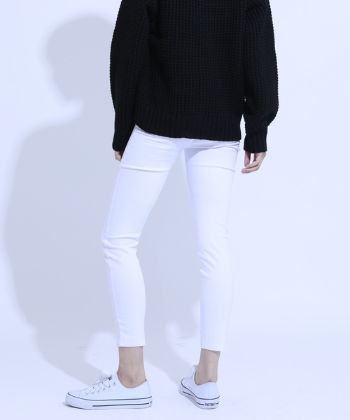 aimoha（アイモハ）の「ハイウエストストレッチ美脚スキニーレギンスパンツ[9分丈][ポケット付き]（レギンス/スパッツ・レディース・ホワイト/インディゴブルー/ブラック/グレイッシュブルー/スミクロ・SMALL/MEDIUM/LARGE/X-LARGE/XX-LARGE/XXX-LARGE）」の15枚目の写真