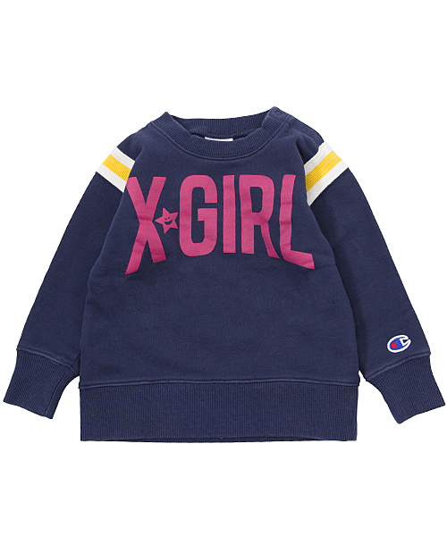 X-girl Stages（エックスガールステージス）の「【VERY(ベリー)11月号掲載商品】XGS Champion CREW NECK SWEAT LOGO (4T～7T)/ チャンピオン（スウェット・キッズ・アッシュ/レッド/ネイビー・7T/5T/6T/4T）」の3枚目の写真