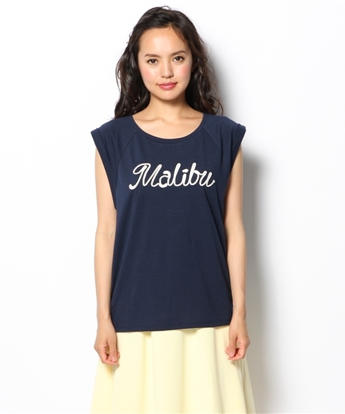 Heather(ヘザー)の「コードシシュウロゴノースリーブ 548710(Tシャツ/カットソー・レディース・アイボリー/レッド/ネイビー・FREE)」の4枚目の写真